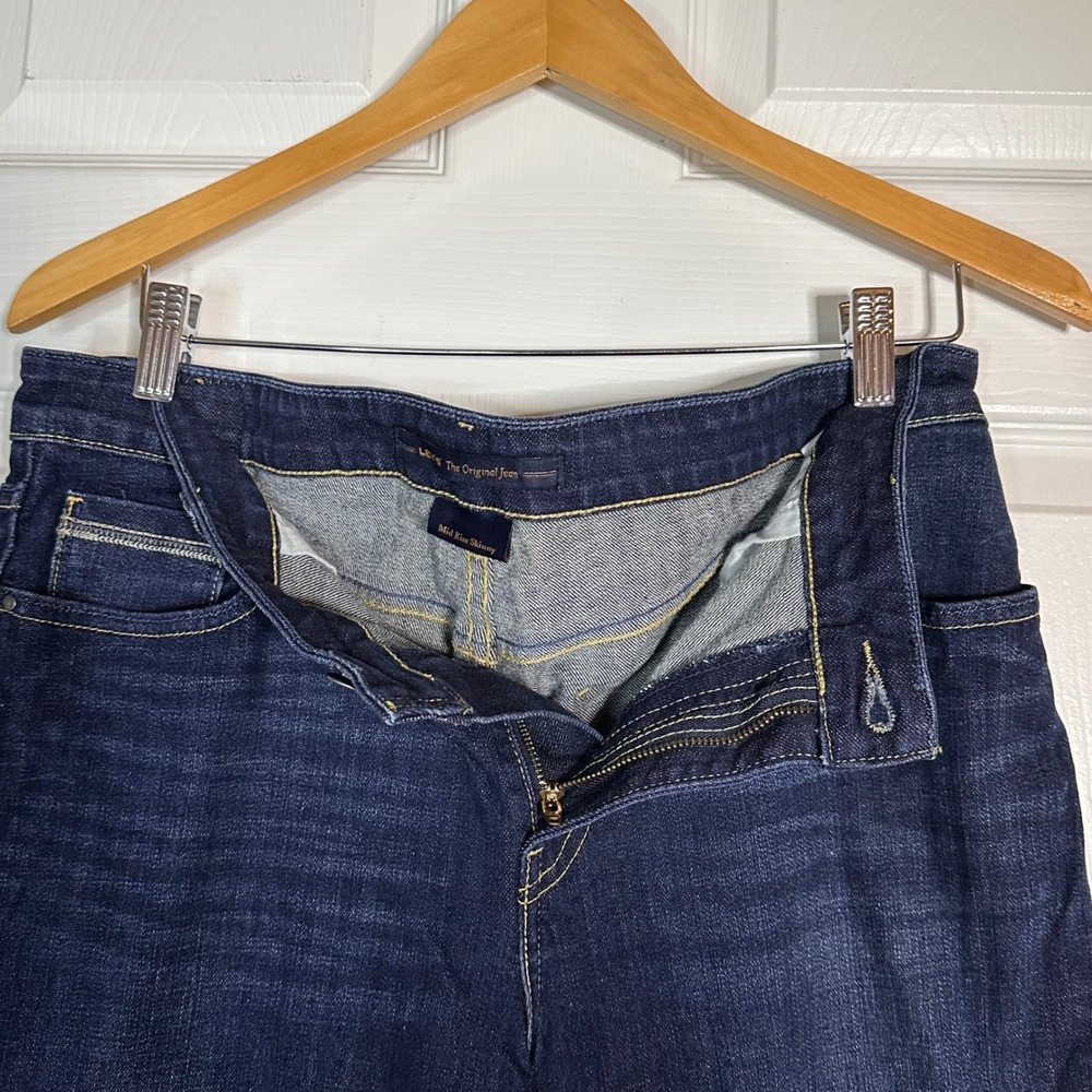 Levis Mid Rise Skinny‎ Jeans Dark Wash Indigo Denim 5-Pocket 14M - Picture 2 of 10